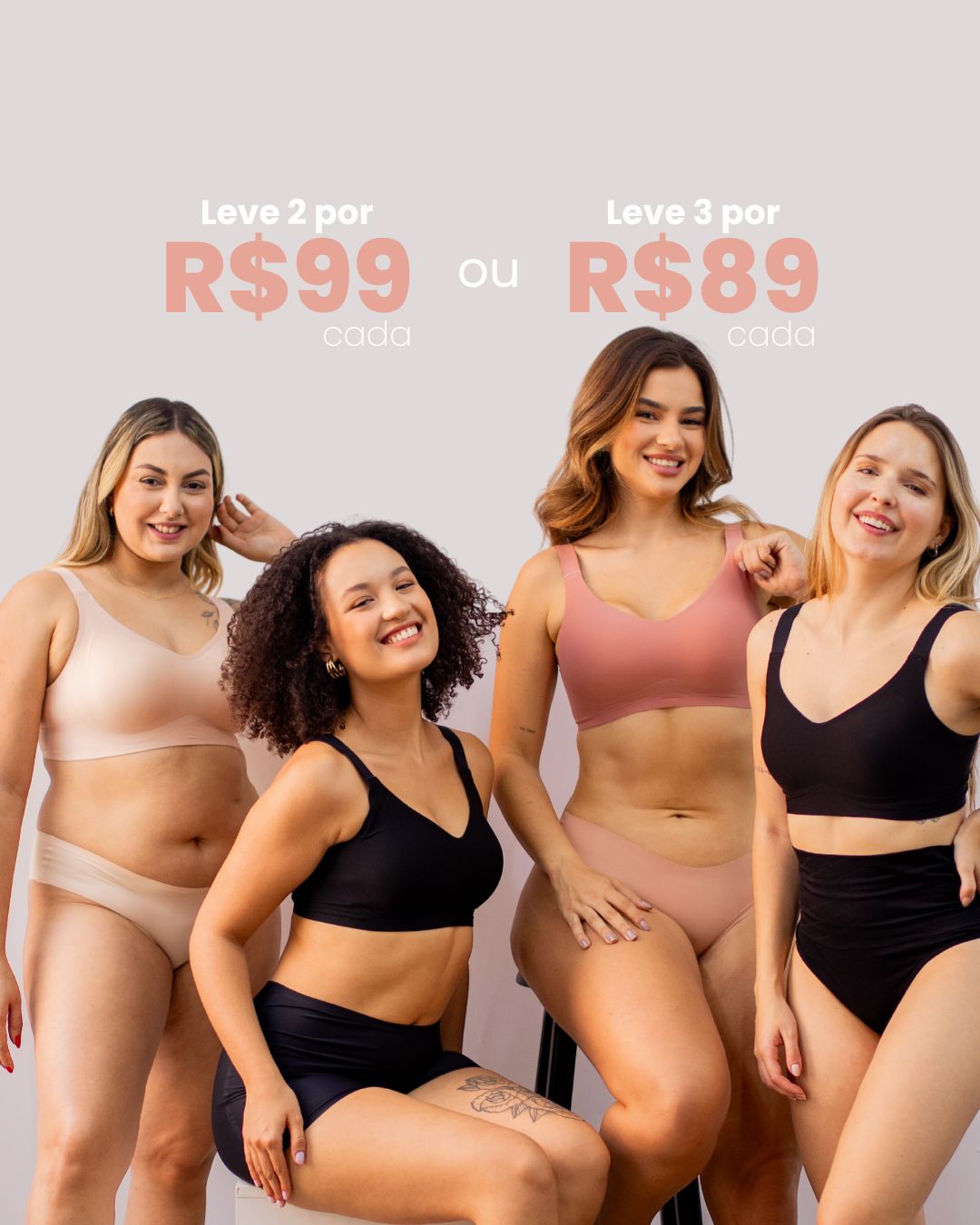 LEVE 3 PAGUE 1 - Sutiã Premium Reforçado de Alta Sustentação e Conforto